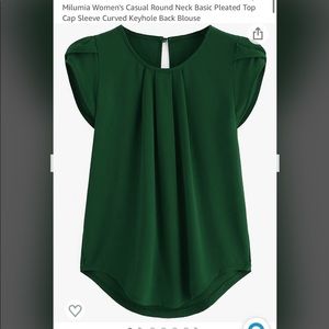 Pretty green tulip sleeve blouse